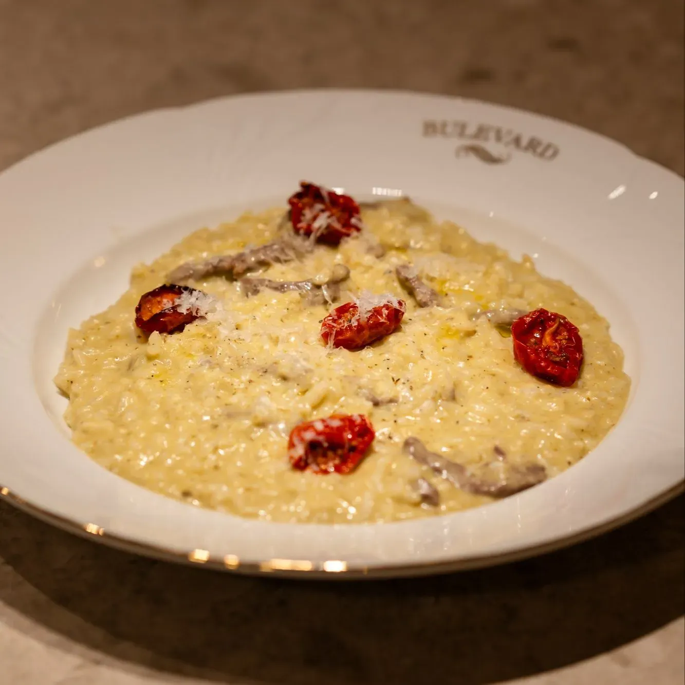 Risotto con Pesto e Vitello